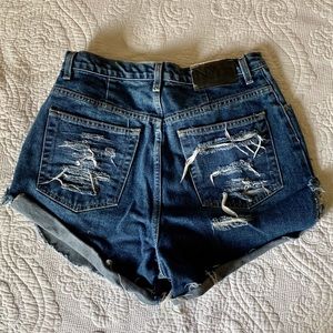 Vintage / Ripped Jean Shorts (New York Jeans)